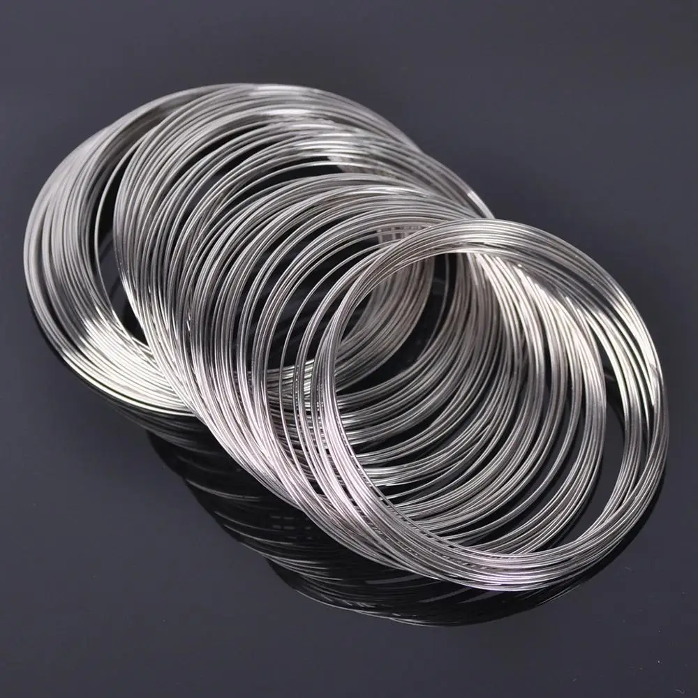 200 Loops 0.6mm 60mm Steel Memory Wire Bracelet Base for Jewelry Making DIY Bangle Bracelet