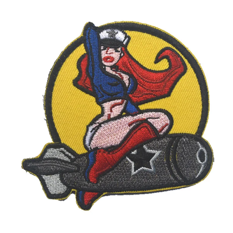 Wwii Us Army Isaf B52 Air Pinup Girl Usa  Full Color Brand Patch Bomber Pinup Girl Tactical Combat Hook Badge Patch