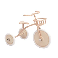 Aizulhomey Nordic Mini Iron Tricycle OB11 Dollhouse Furniture 1/12 1/8 Blythe Lol Dollhouse Accessories GSC Photo Props Toy Gift