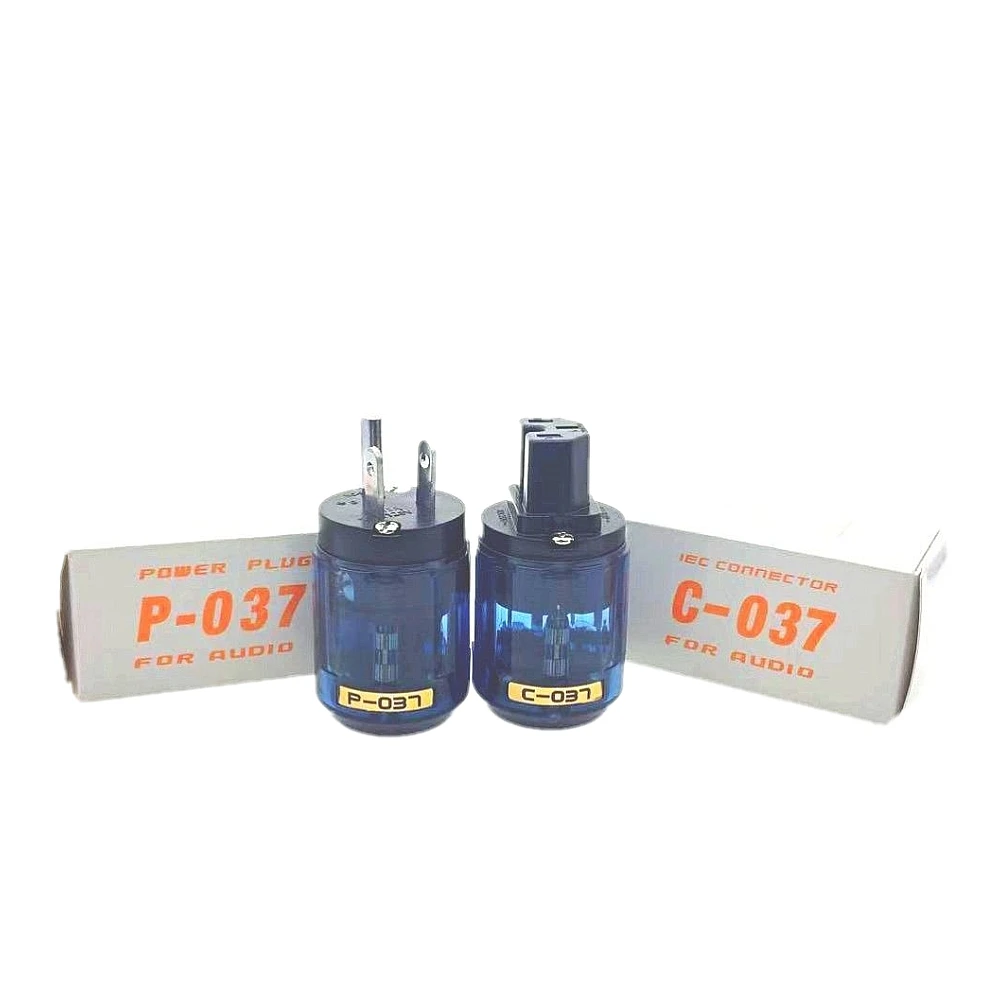 Oyaide C-037 P-037 US Power Plug Rhodium Plated  IEC Audio Connector Female-Male MATIHUR audio hifi