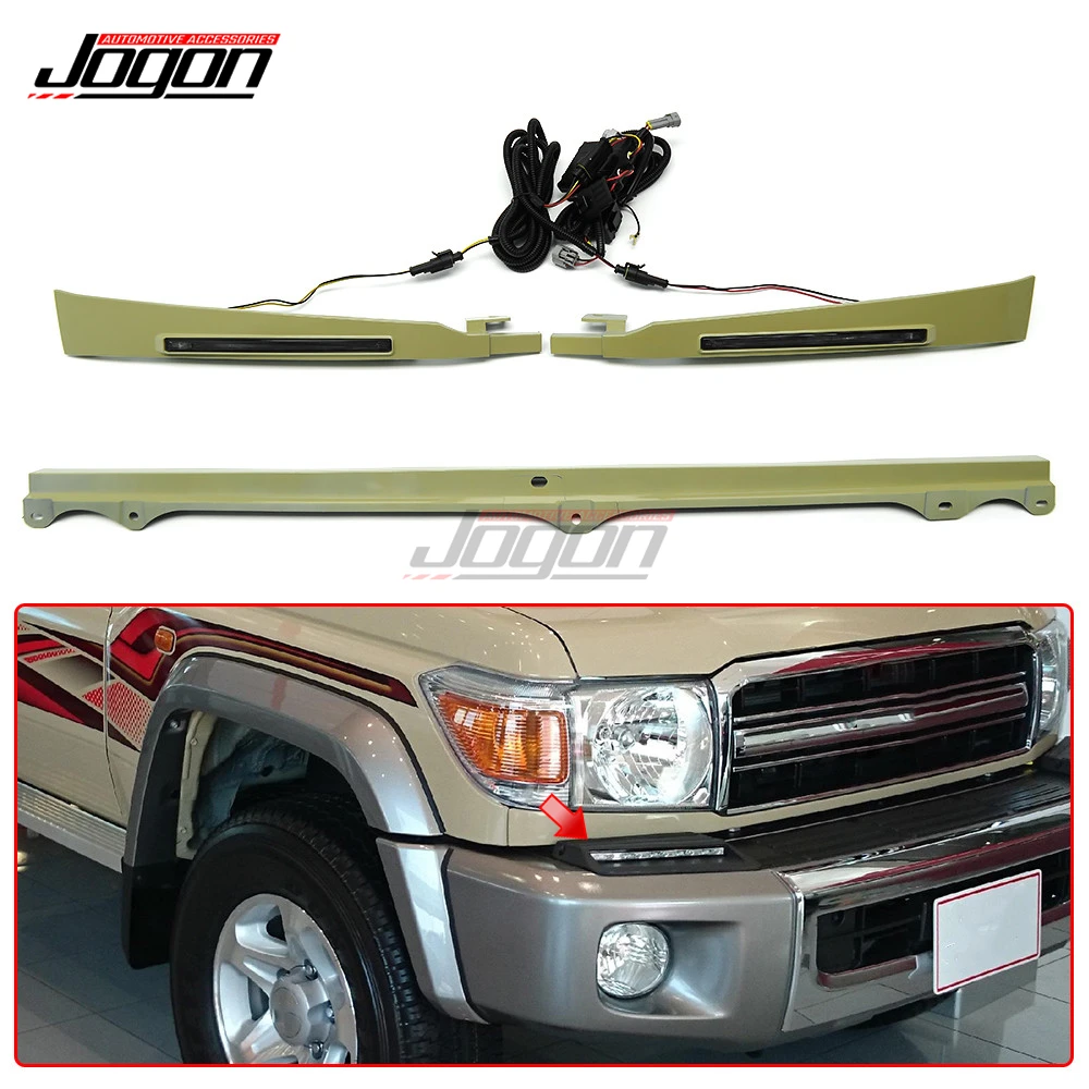 

LED Front Bumper Fog Lamp Signal Daytime Running Light DRL For Toyota Land Cruiser J70 LC70 LC71 LC76 LC78 LC79 FJ70 FJ71 FJ76