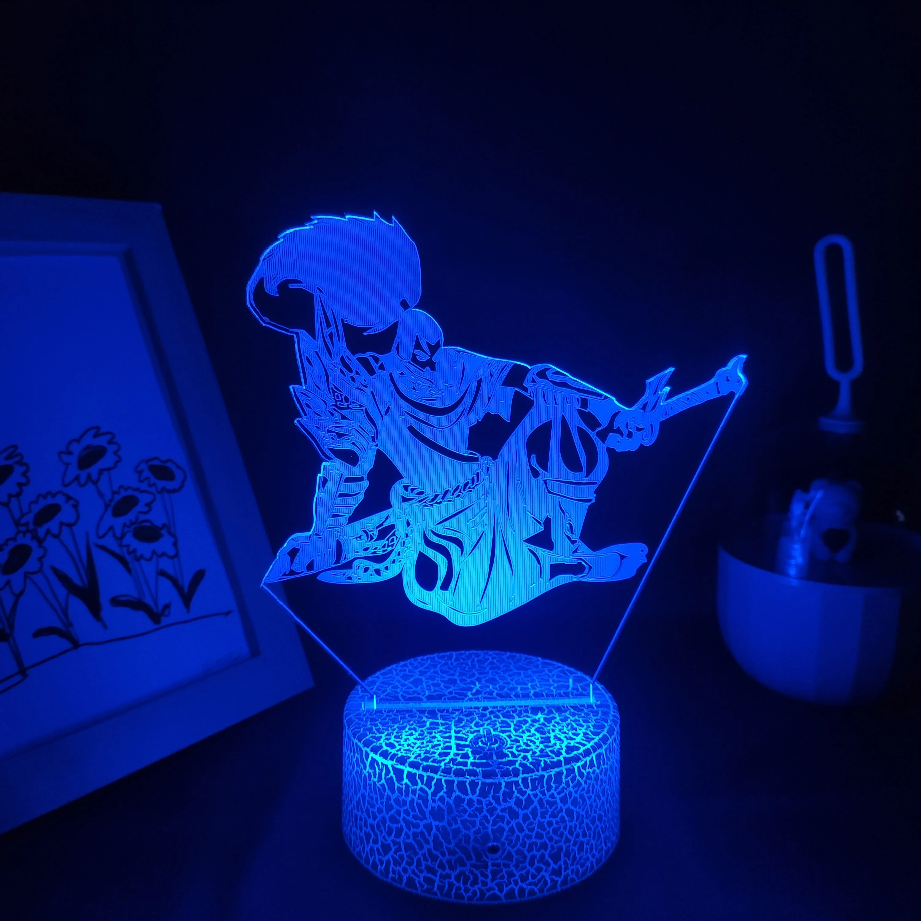 LOL Game Figure The Unforgiven Yasuo Lamp 3D Led RGB Neon Night Lights Gift Bed Room Table Colorful Decoration League of Legends