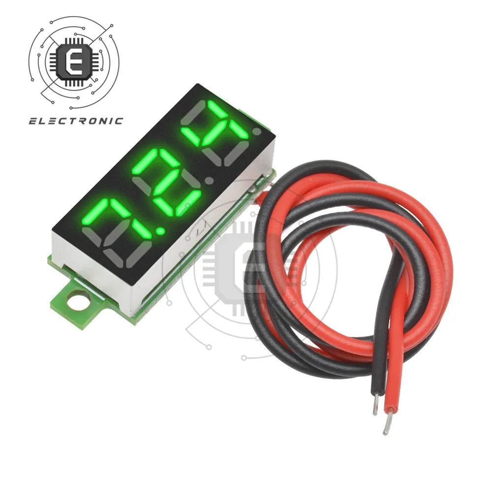 Digital Voltmeter DC 2.5V to 30V 0.28 inch Digital Voltmeter Voltage Panel Meter For 5V 6V 12V 24V Electromobile Motorcycle Car