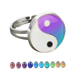 Yinyang Mood Ring Color Change Mood Ring Adjustable Emotion Feeling Changeable Temperature Ring 1PC Dropshipping