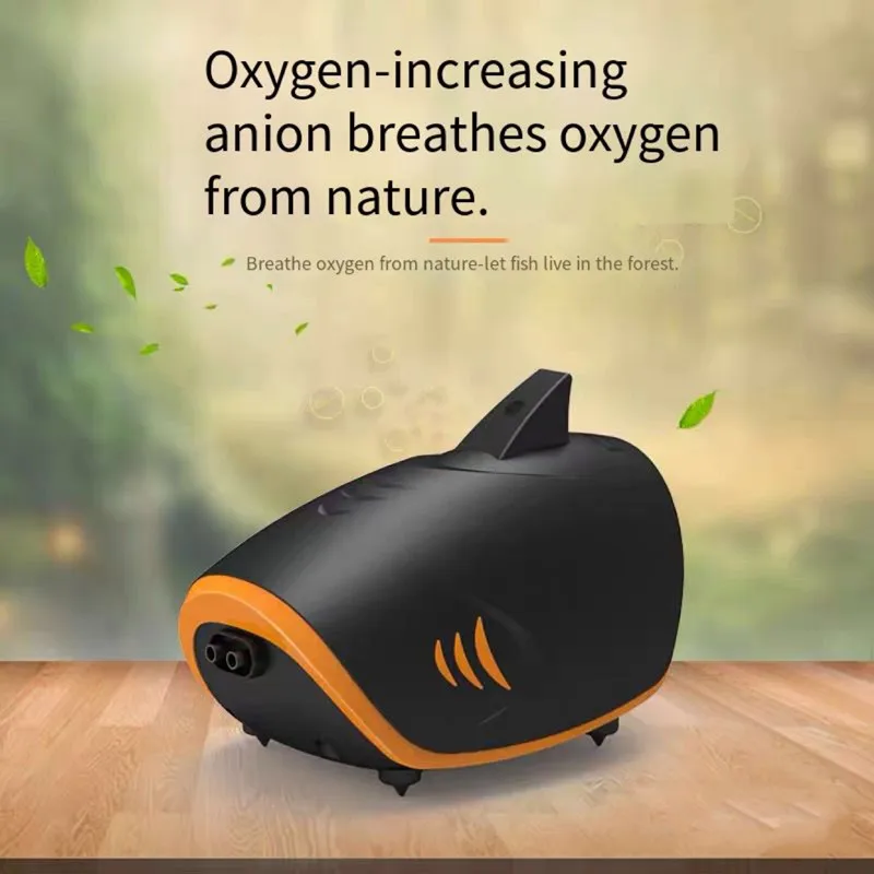 Weiting Aquarium Store Black Shark Anion Oxygen Pump Oxygen Pump Fish Tank Oxygen Machine Silent Oxygen Pump Double Hole Air Vol