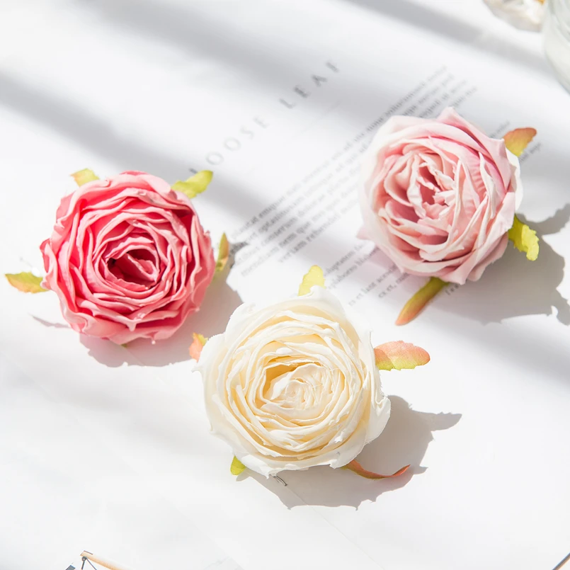 5 Stück Künstliche Rosenköpfe Großhandel Deko für Zuhause, Hochzeit, Kranz, Brautaccessoires, Ausverkauf, Material für Girlanden, Kunstblumen – Detail 5