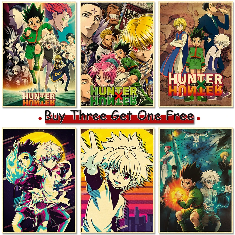 Hunter X Hunte Anime Poster Decor For Home Posters Room Wall Pictur Kraft Paper Retro And Prints Art Bar Cafe Stickers