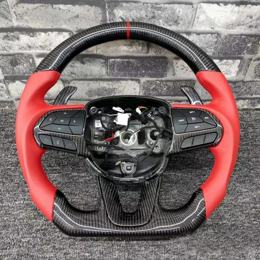 100% Real Carbon Fiber Steering Wheel for Dodge Charger Challenger