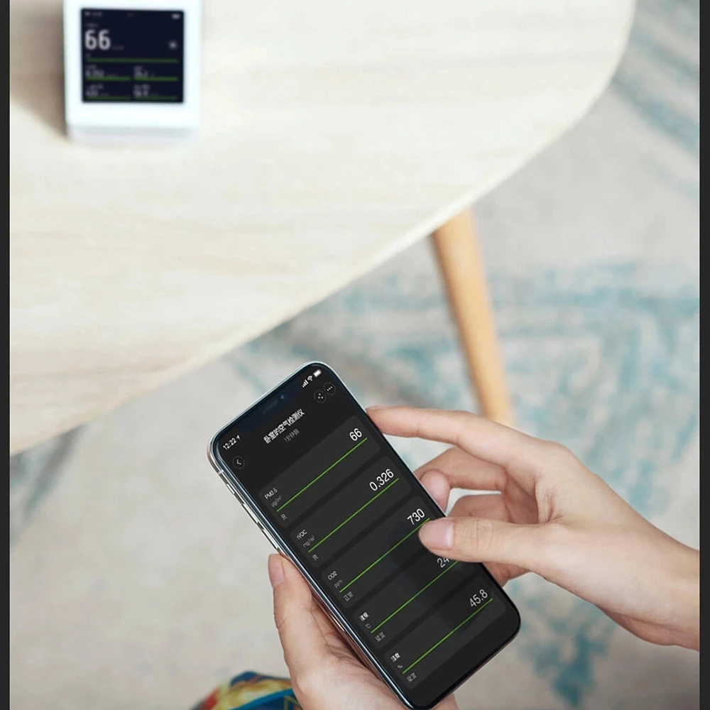 Детектор воздуха ClearGrass Qingping, детектор воздуха с сенсорным IPS экраном для работы в помещении и на улице, работает с приложением Mi Home