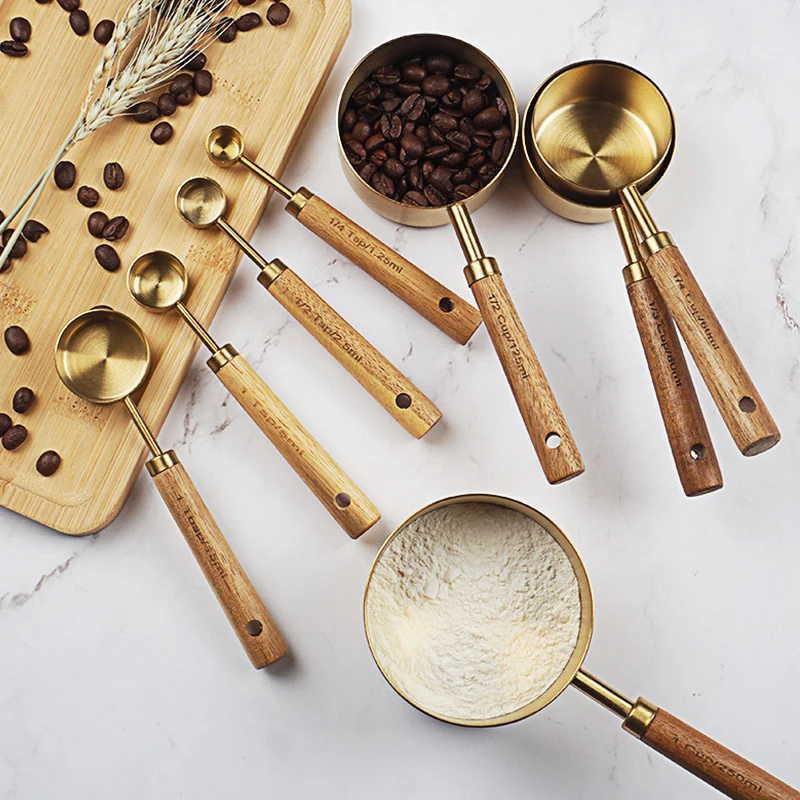 4/8pcs misurini e cucchiai in - Kitchen Gadgets Gold recensione e prezzo