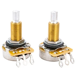 CTS 450 Series A500K Split Long Shaft Guitar Audio Taper Potentiometer for USA Electric Guitar and Bass, 10% Tolerance(Set of 2)