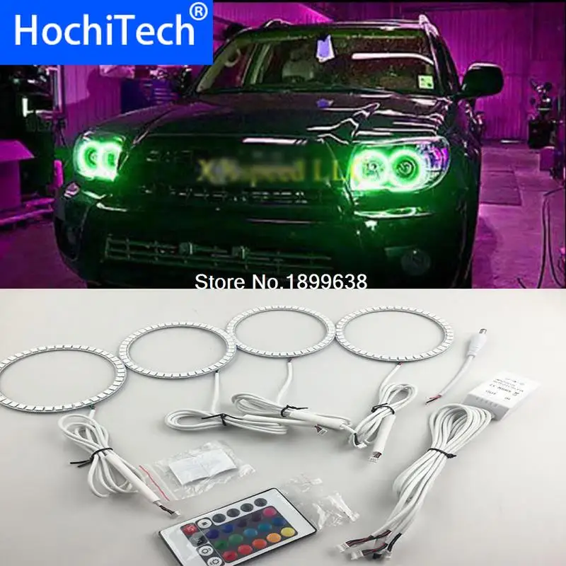 for Toyota 4Runner 06-09 BLUE LED Headlight  Angel Demon Eyes Rings RGB LED angel eyes