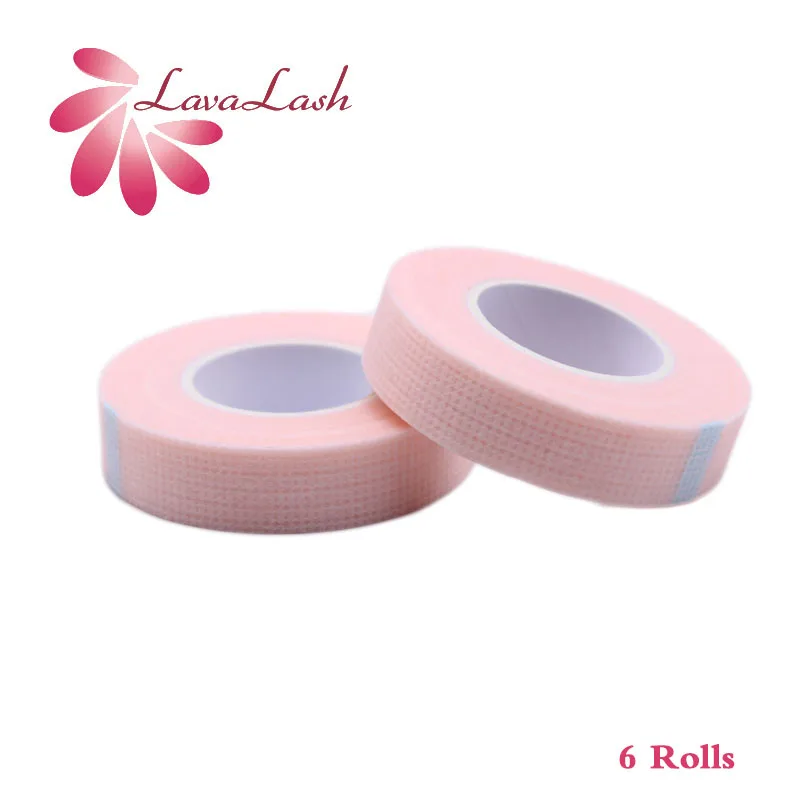 

6 Rolls Eyelash Isolation Tape Eyelet Grafting Eyelash Extension Belt Breathable Comfortable Sensitive Resistance Pink Eye Pad