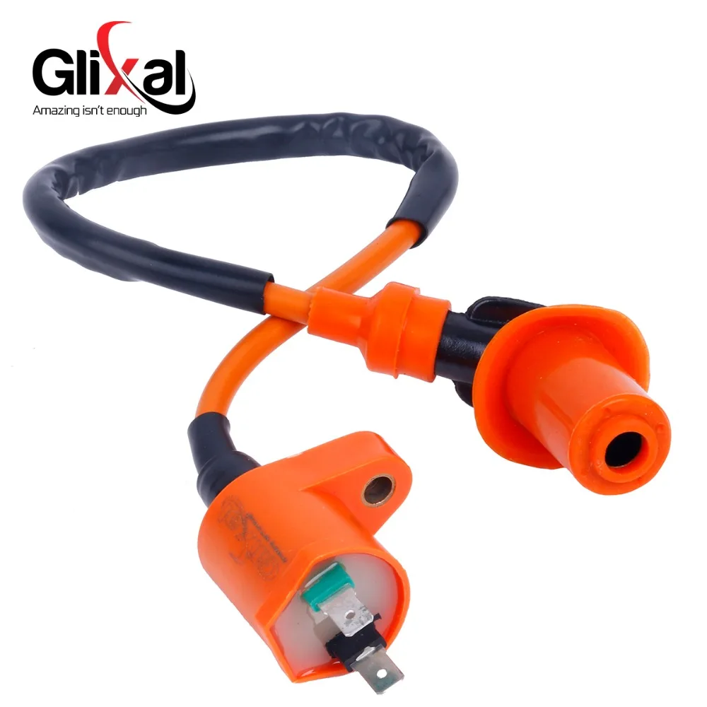 Glixal wysokowydajna wyścigowa cewka zapłonowa GY6 50cc 125cc 150cc chiński motorower ATV gokart Quad 139QMB 152QMI 157QMJ skuter