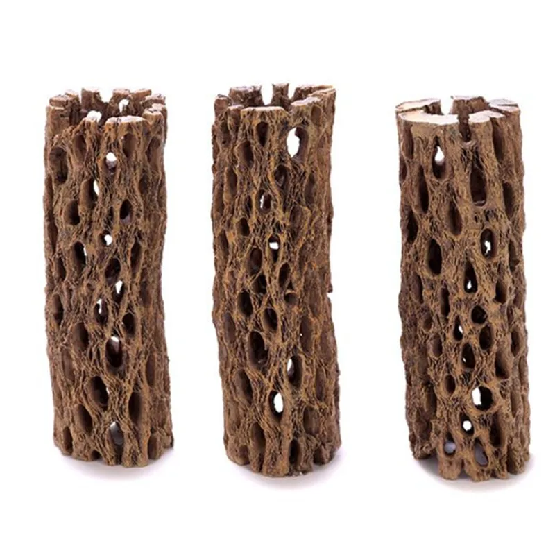 Artificial Resin Aquarium Cholla Cactus Wood Shrimp Nest House, Fish Tank Landscaping