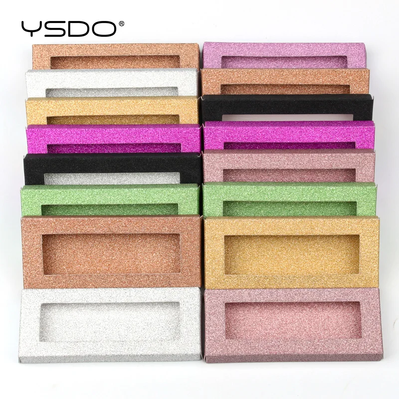 Wholesale 50 PCS Eyelash Boxes packing box for lashes blank package Multi-color paper box eyelashes makeup flash packing boxes