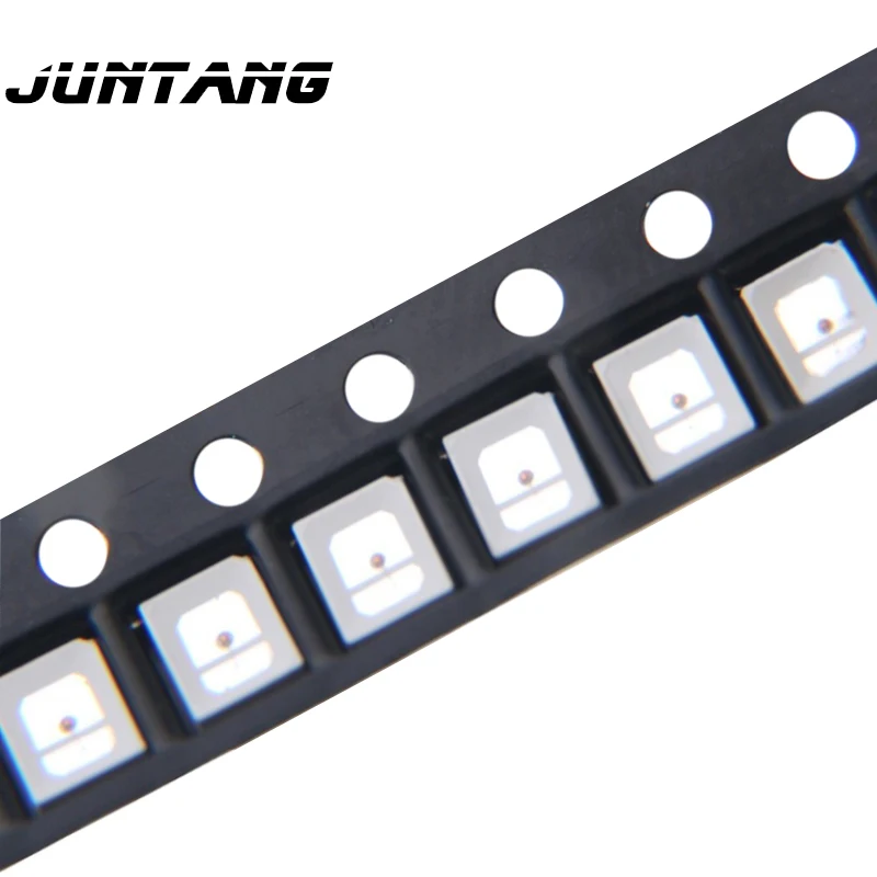 Led smd 100 branco plcc2, suporte de superfície super brilhante 20ma 3v 7 a 8lm, diodo emissor de luz led 3528 smt