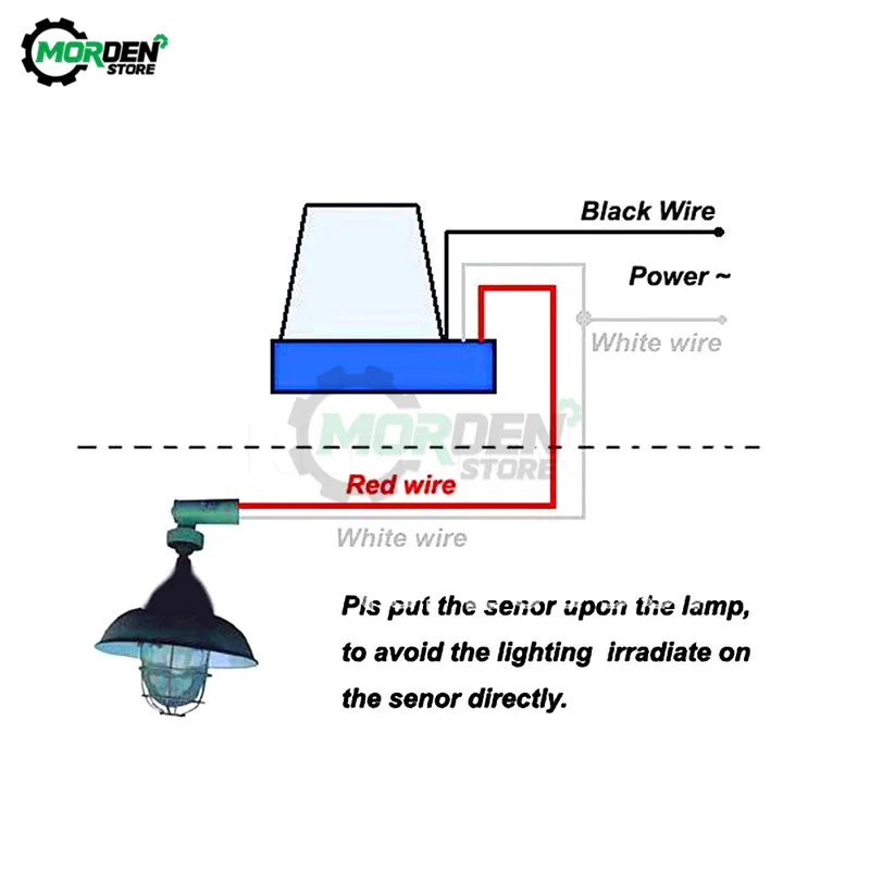 50-60Hz Switch Automatic Auto On Off Photocell street Light Switch 10A Photo Control Photoswitch Sensor DC 12V 24V AC 220V