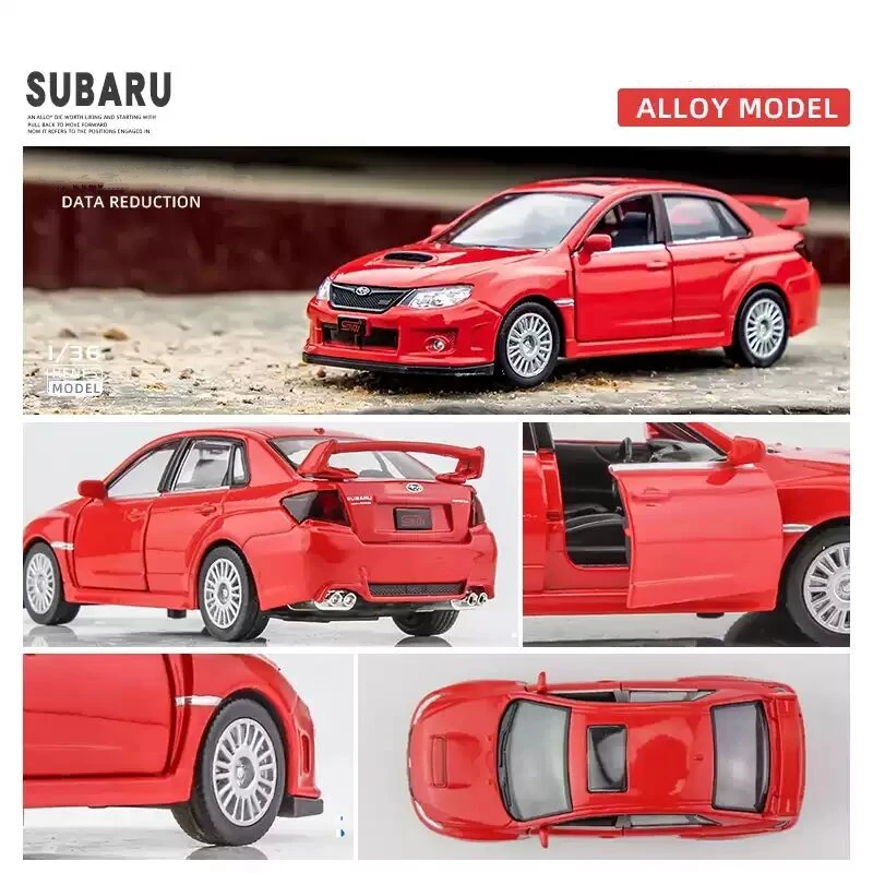 1:36 Subarus Impreza WRX STI โลหะผสมรถแข่งของเล่นรุ่น Diecasts จำลองโลหะรุ่นรถดึงกลับคอลเลกชันเด็กของขวัญ