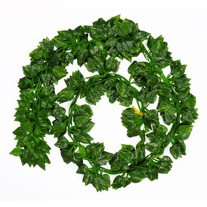 1 sztuk/220cm gad liście winorośli gady wystrój terrarium jaszczurka kameleony siedlisko wspinaczka reszta sztuczne rośliny liście winorośli
