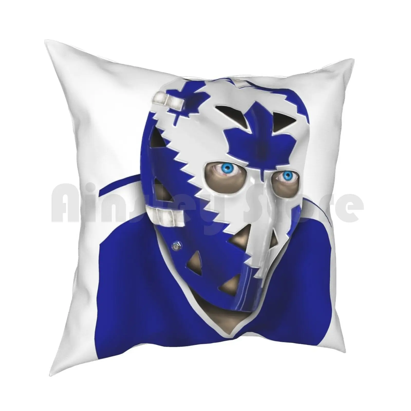 Toronto Hockey Goalie Mask Pillow Case Printed Home Soft Throw Pillow Hockey Goalie Goaltender Mike Palmateer Retro