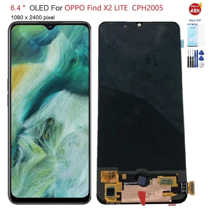 6.4 Inch Lcd for OPPO Find X2 Lite LCD CPH2005 Display Touch Screen Digitizer For Find X2 Lite (5G)  Display CPH2005 LCD Screen