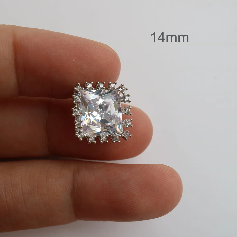 5pc Luxury Crystal Buttons Rhinestone Cubic Zirconia Button for Clothes Decorative CZ Sewing Cashmere Knit Cardigan