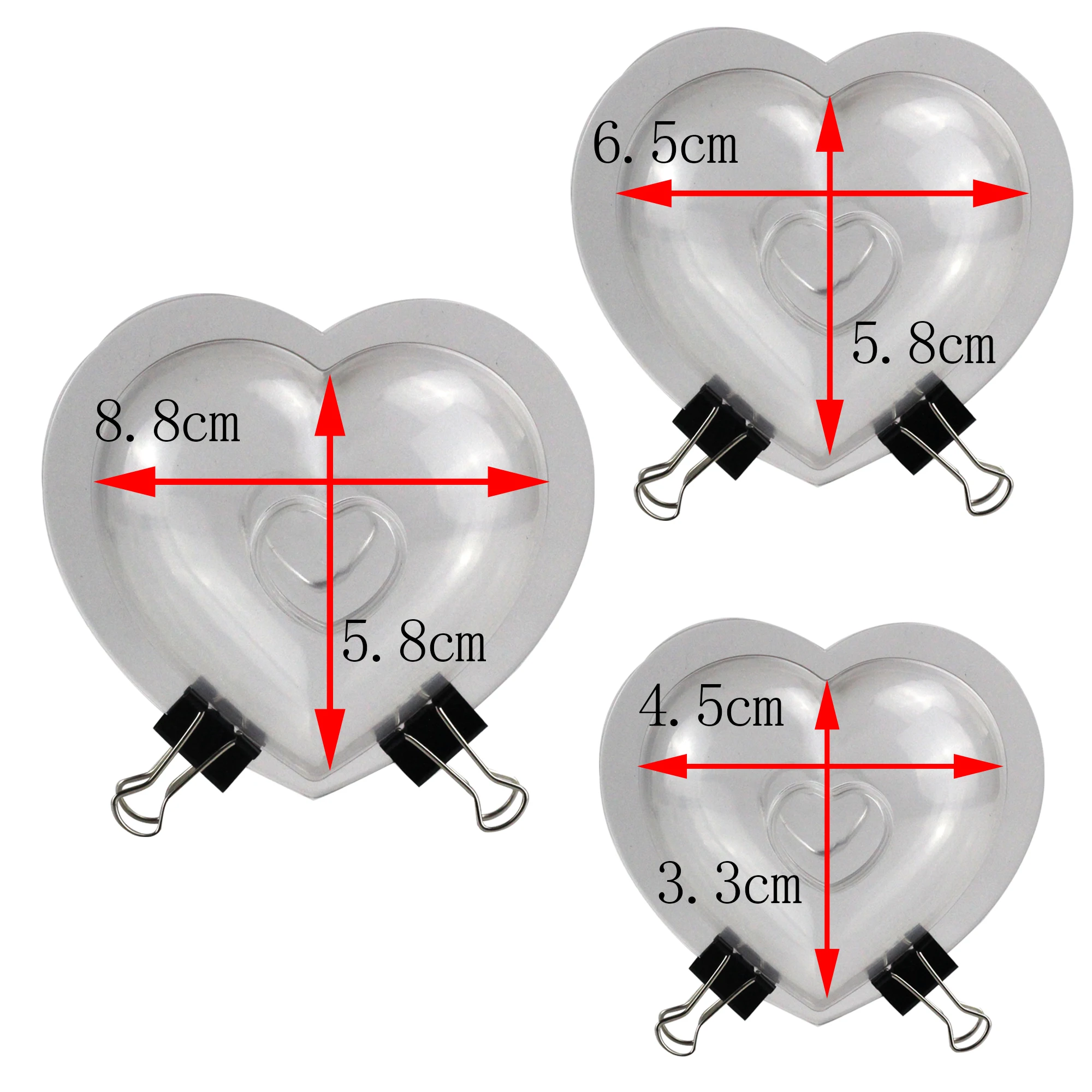 3 type size 3D heart chocolate mold for DIY Cake decoration Polycarbonate Chocolate Mold baking Candy confectionery tool