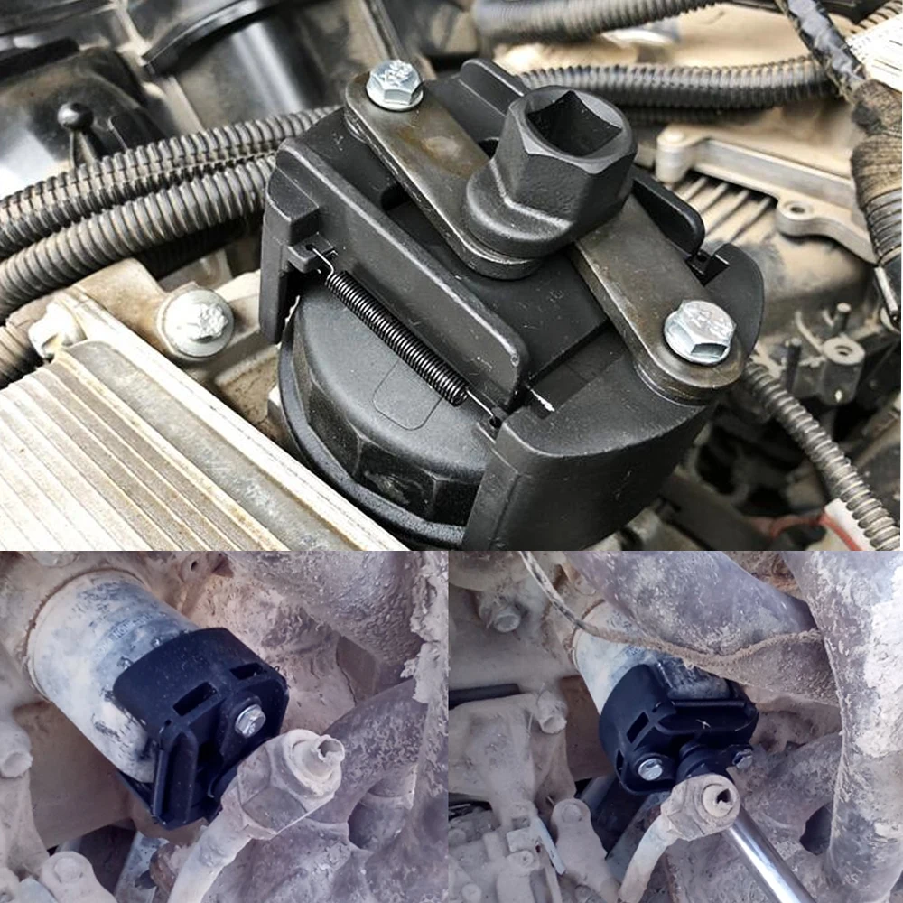 Chiave per filtro olio per auto da 60-105mm rimozione del filtro del carburante chiave in acciaio fuso strumento di rimozione regolabile accessori