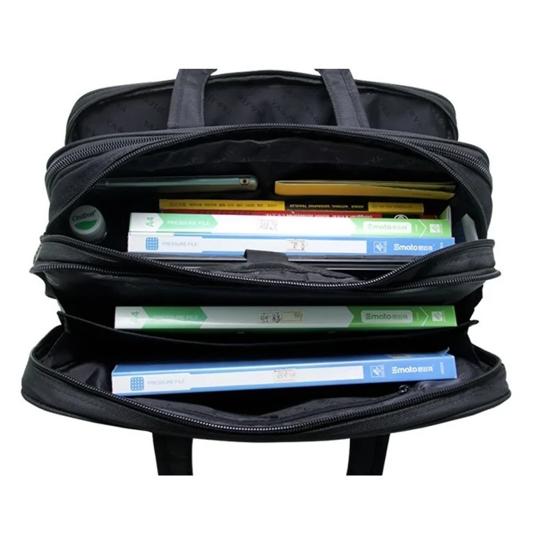 Imagem -06 - Malas Portáteis Impermeáveis para Homens Grande Capacidade 17 Preto Bolsas para Notebook Viagem Masculina Bolsa de Ombro para Macbook hp Dell Lenovo