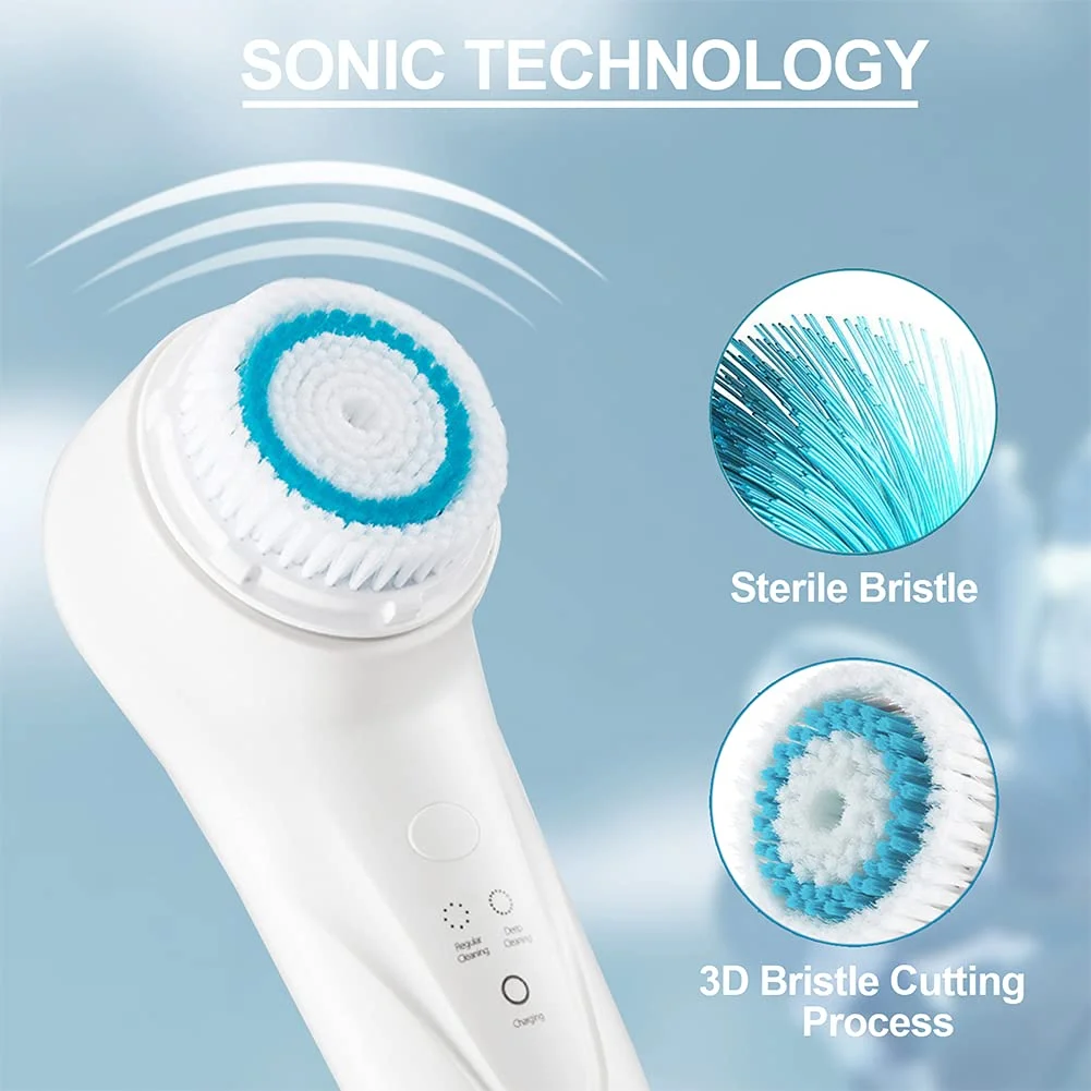 Rechargeable Ultrasonic Facial Cleansing Brush Pore Deep Cleaning Face Cleaner Electric Blackhead Remove Massager Spa Machine