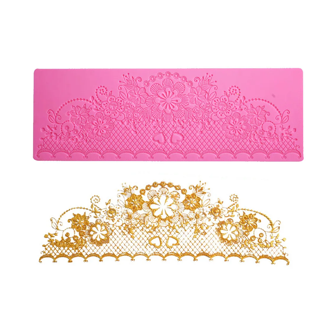 Eden Fondant Lace Silicone Mold For Fondant Chocolate Epoxy Sugarcraft Mould Pastry Cake Decorating Kitchen Accessories