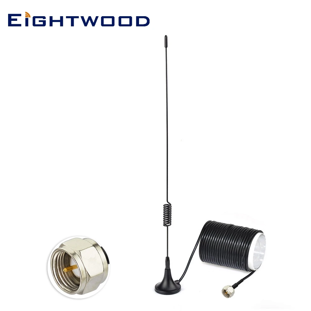 Eightwood FM Antenna F for Denon Pioneer Onkyo Yamaha Marantz Sherwood Bose Wave Music System Indoor Digital HD Radio FM Radio