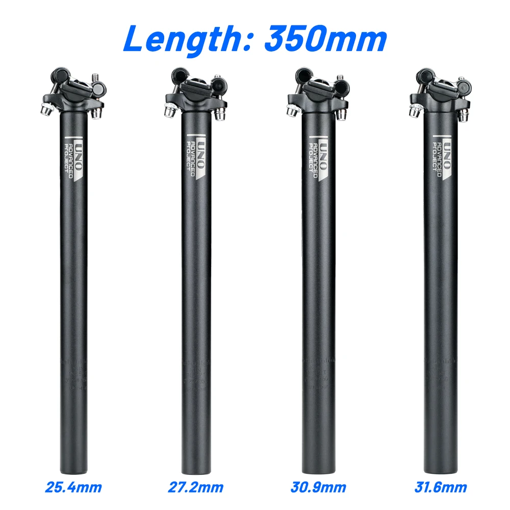 UNO Seat Post MTB Aluminum Seatpost Bicycl Road Bike Seatpost 25.4/27.2/28.6/30.9/31.6*350/400mm Bicycle Seat Tube Ultralight