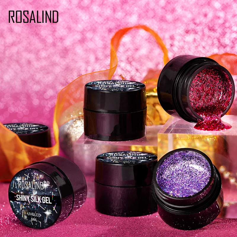 Rosalind Uv Nail Gel Polish Neon Rainbow Hybrid Vernis Platina 5 Ml Gel Verf Set Voor Manicure Semi Permanente Base top Gel Lak