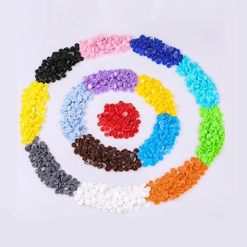 200/600/1440pcs 15/24 Colors T3 T5 T8 Round Plastic Snap Buttons For Baby Children Clothes DIY Sewing Accessories Press Button