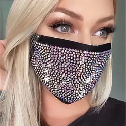 New Crystal Masquerade Face Mask for Female Vintage Party Accessories Rhinestone Mouth Mask Popular Party Nightclub Jewelry 2021