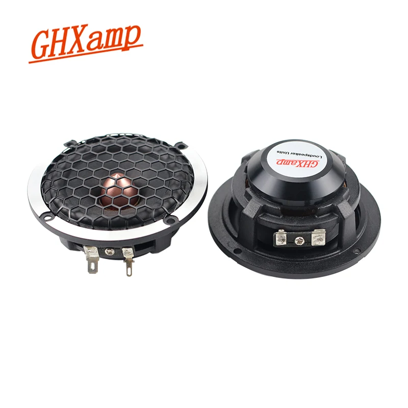 GHXAMP 3 pollici auto Midrange altoparlante bacino di lana mid DSP 3 vie crossover Surround Center pura frequenza intermedio 4OHM 30W 2 pezzi