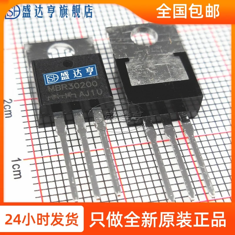 10Pcs/Lot MBR30200CT  MBR30200  30A 200V TO220  DIP Schottky Barrier Diode/