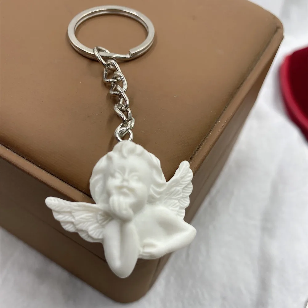 Fashion Cute Cupid Angel  Keychain ring pendant men and women couple key chain bag pendant wholesale