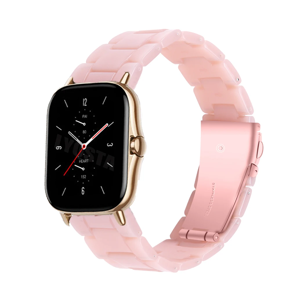 20mm żywiczny pasek do zegarka Xiaomi Huami Amazfit GTS 2/2e/GTS2 Mini/GTR 42mm BIP BIP S bransoletka zegarek na rękę Amazfit GTS4 Correa