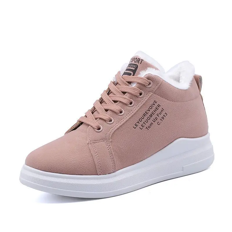 Shoes Women 2016 New Spring PU Leather Women Casual Shoes Lace-Up Women Fashion Shoes Platform Flats High top Women Shoes