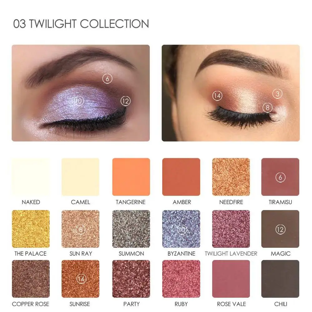 FOCALLURE 18 Colors Eye Shadow Palette Matte Glitter Shimmer Metallic Luminous Satin Nude Natural Eyeshadow Makeup Palette