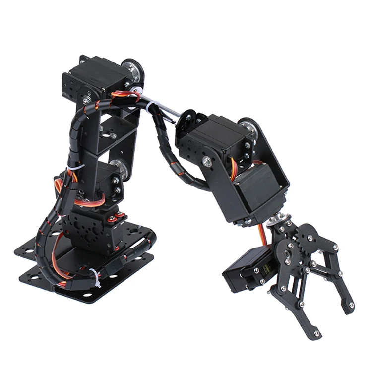 MOEBIUS Cheap 6 Dof Robot Arm Multi DOF Robotics Grabbing with Gripper Claw Clamp 180 Servos for Arduino Maker Education