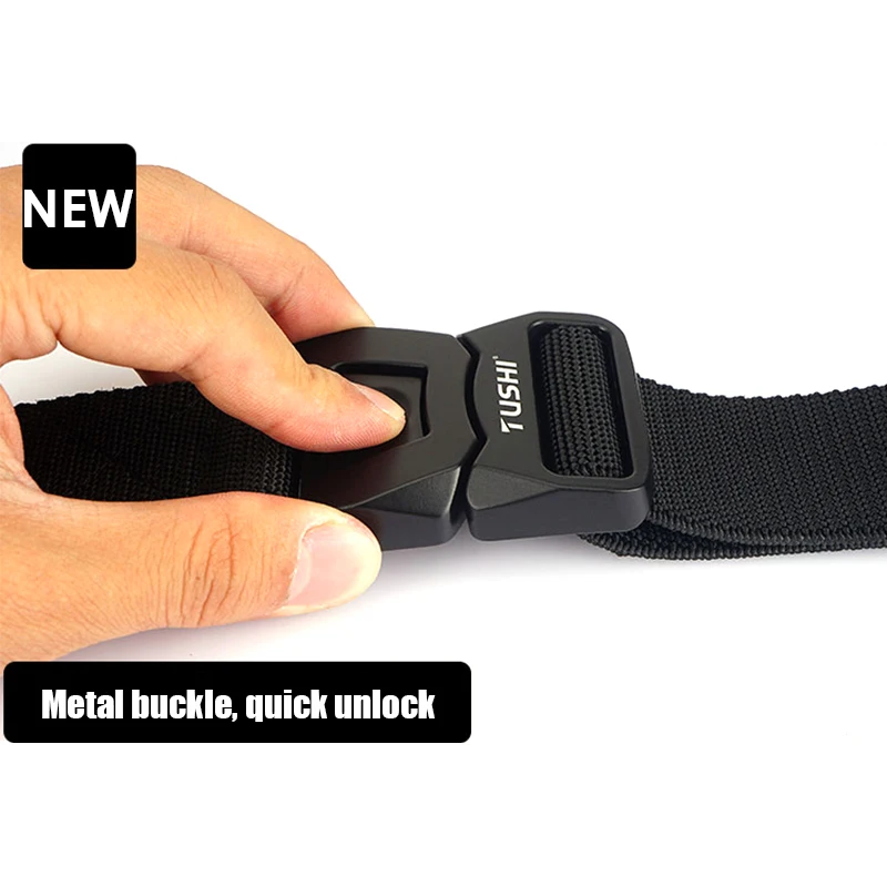 VATLTY New Men\'s Elastic Belt Matte Black Alloy Buckle Quick Release Tactical Outdoor Belt Military Army Girdles Male Waistband