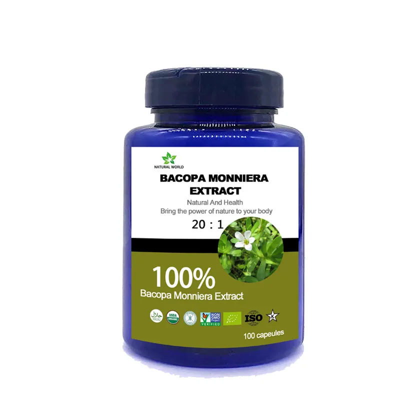 Bacopa Monniera Extract 20:1 100pcs/bottle 100% Bacopa Monniera Extract