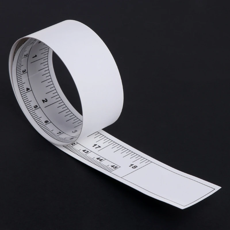 Self Adhesive Metric Measure Tape Vinyl Silver Rulers For Sewing Machine Sticker