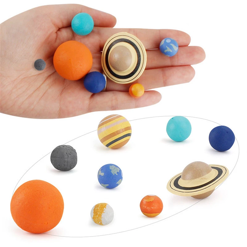 

9Pcs Simulation The Solar System Plastic Cosmic Planet System Universe Model Figures Teaching Materials Science Educational Toys