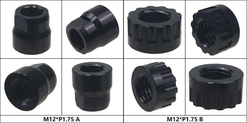 HEPPE MTB Rennrad Steckachse Mutter M12 M14 M15 Gewinde Achsmuttern Fahrradnabenrohr Welle Spießkappe für P1.0/1.25/1.5/1.75mm Thru Alxe – Detail 24
