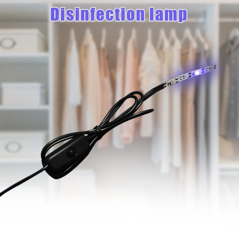 UV Light Eliminator Lamp Ultraviolet Lights for Home Travel Shoebox Wardrobe Luggage 270nm Car Styling